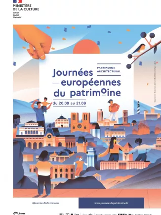 Affiche de la 25e édition des Journées européennes du patrimoine, réalisée par Clément Barbé